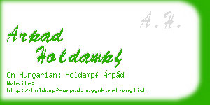arpad holdampf business card